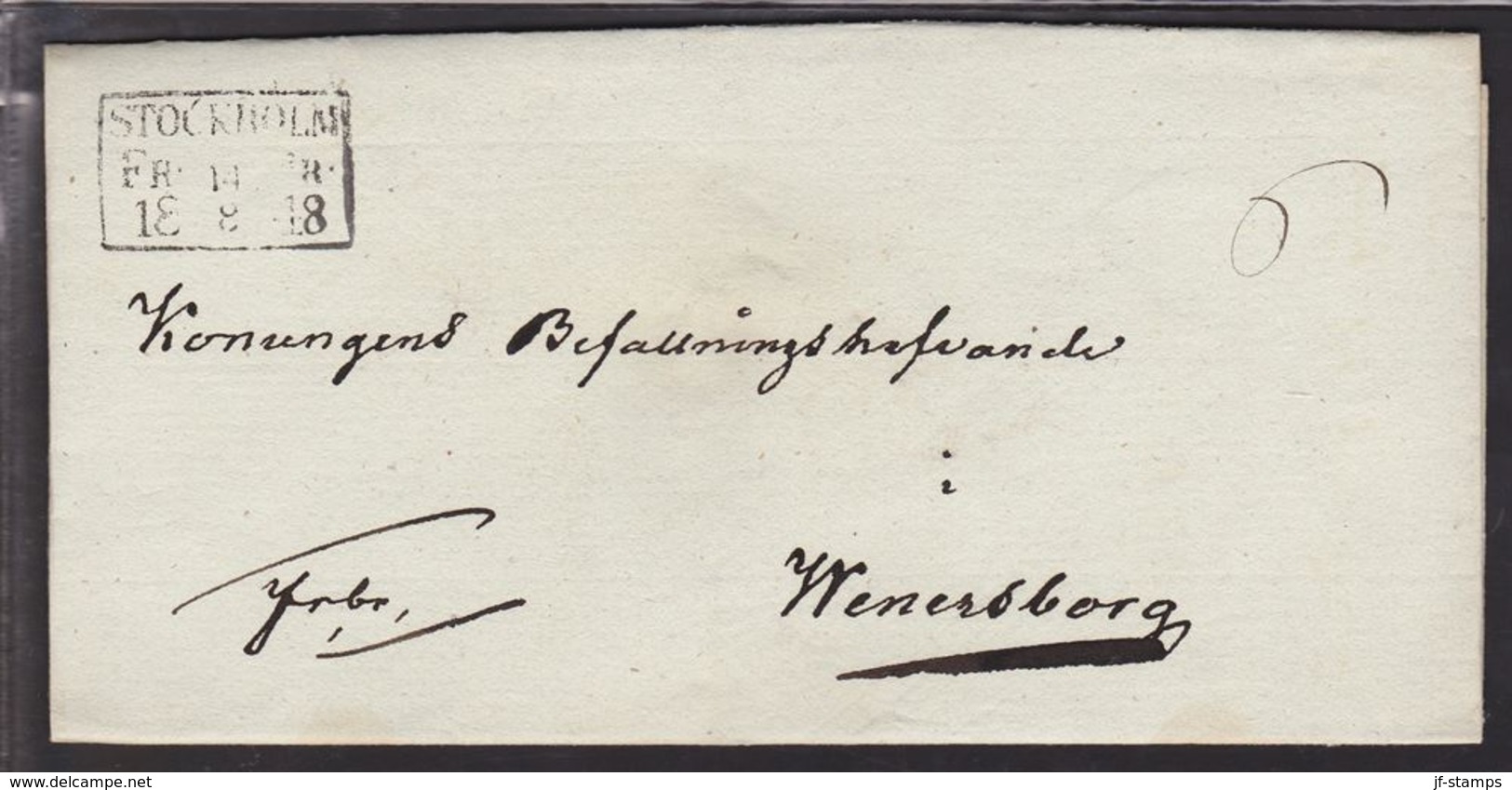 1847. SVERIGE. STOCKHOLM  FR BR 14 8 1848. To Wenersborg. Seal. () - JF111048 - ... - 1855 Préphilatélie