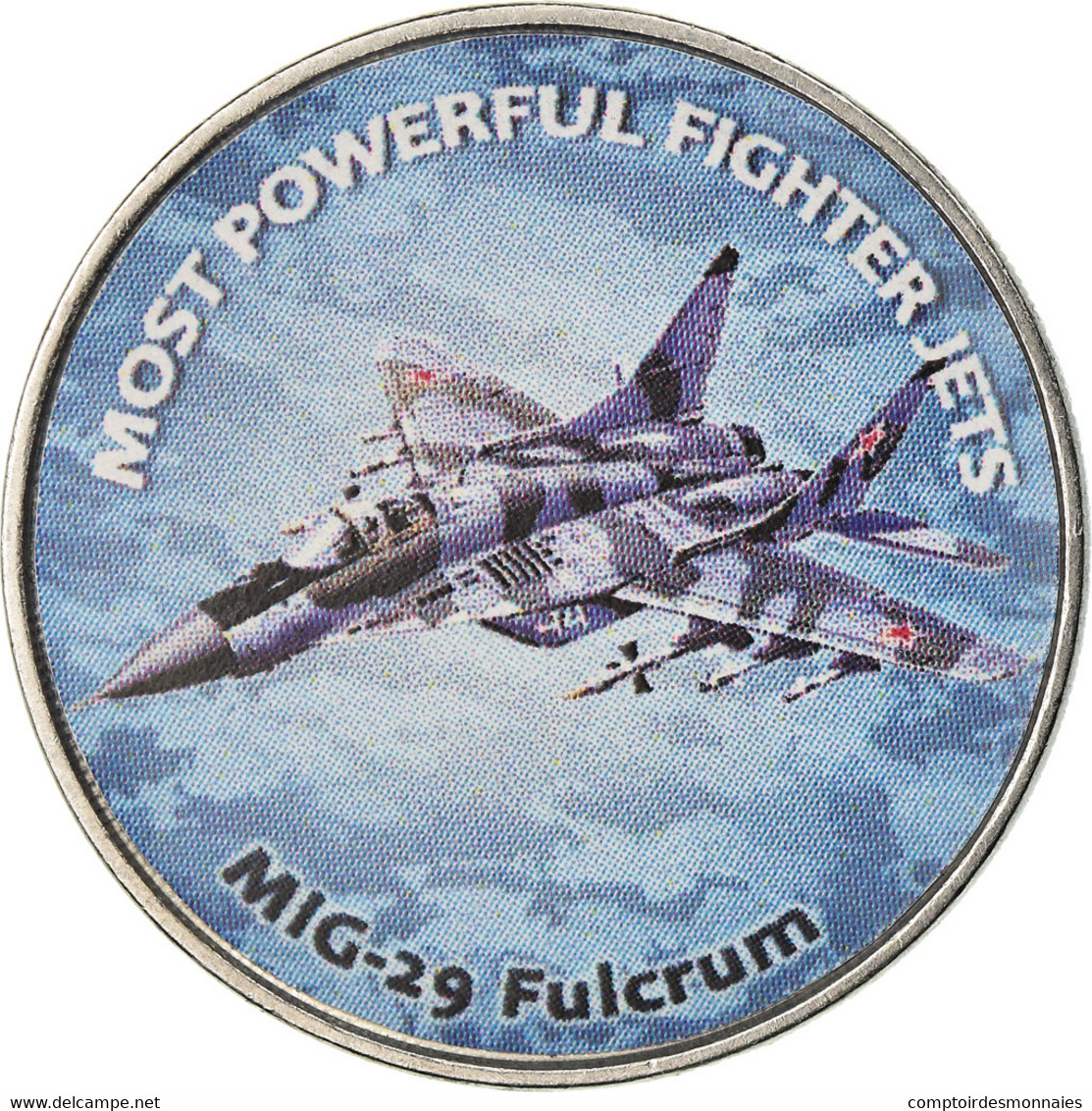 Monnaie, Zimbabwe, Shilling, 2019, Fighter Jet - Fulcrum, SPL, Nickel Plated - Zimbabwe