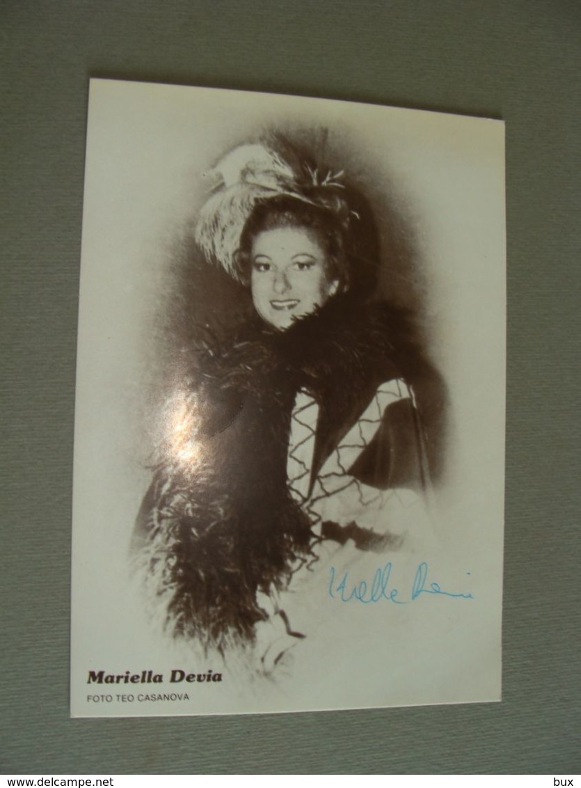 MARIELLA DEVIA Soprano AUTOGRAFATA  FOTO  TEO CASANOVA  TEATRO   THEATRE   Théâtre STAGIONE LIRICA OPERA - Theatre, Fancy Dresses & Costumes