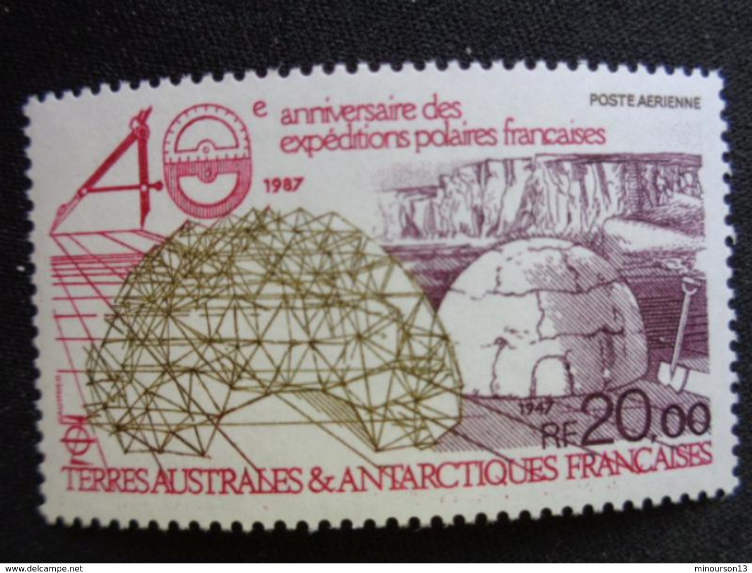 T.A.A.F 1988 Y&T P.A. N° 102 ** - 40e ANNIV. DES EXPEDITIONS POLAIRES FRANCAISES - Poste Aérienne