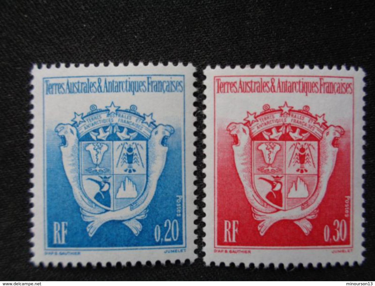 T.A.A.F. 1993 Y&T N° 171 & 172  ** - ARMOIRIES DU TERRITOIRE - Neufs