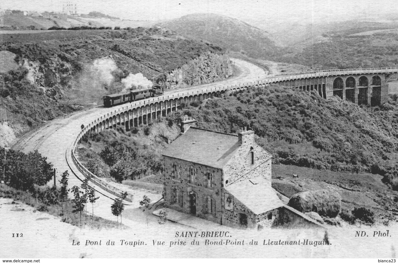 B68179 Cpa Saint Brieuc - Le Pont Du Toupin " Train " - Saint-Brieuc