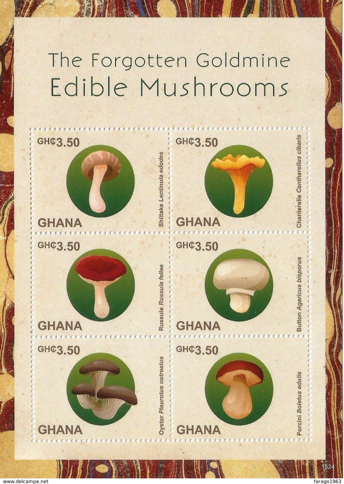 2015 Ghana  Mushrooms Fungi 2 Souvenir Sheet  MNH @80% Of Face Value - Mushrooms