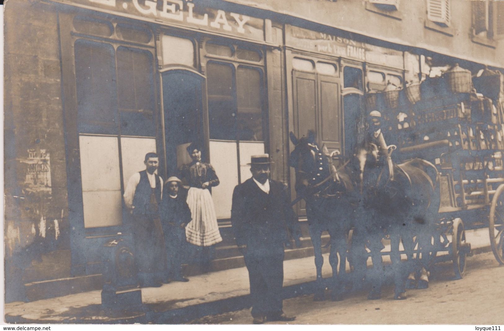 Charlieu ? Carte Photo Maison Gelay - Distillateur (attelage) - Charlieu