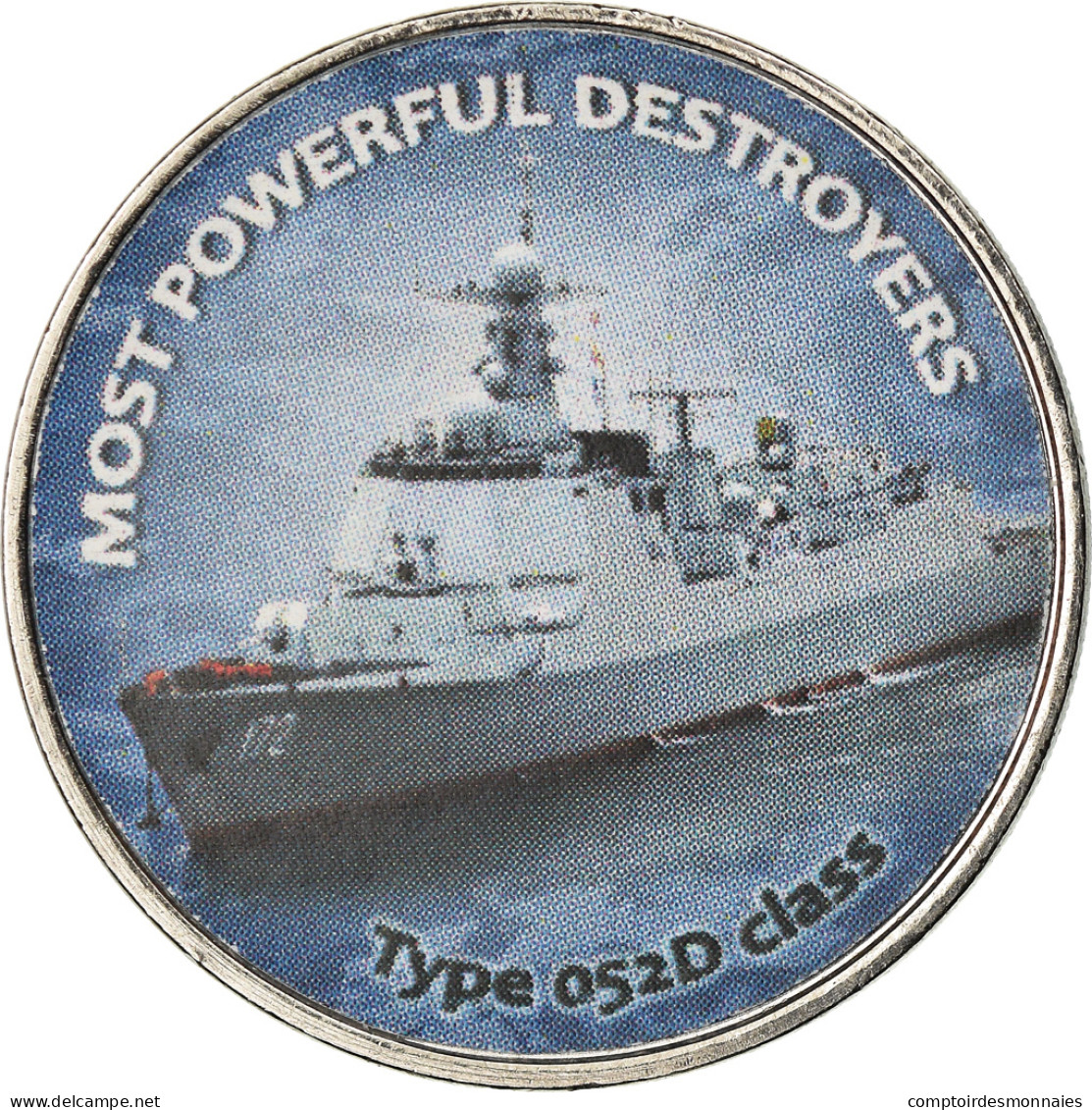 Monnaie, Zimbabwe, Shilling, 2018, Warship -  Destroyer Type 052D, SPL, Nickel - Simbabwe