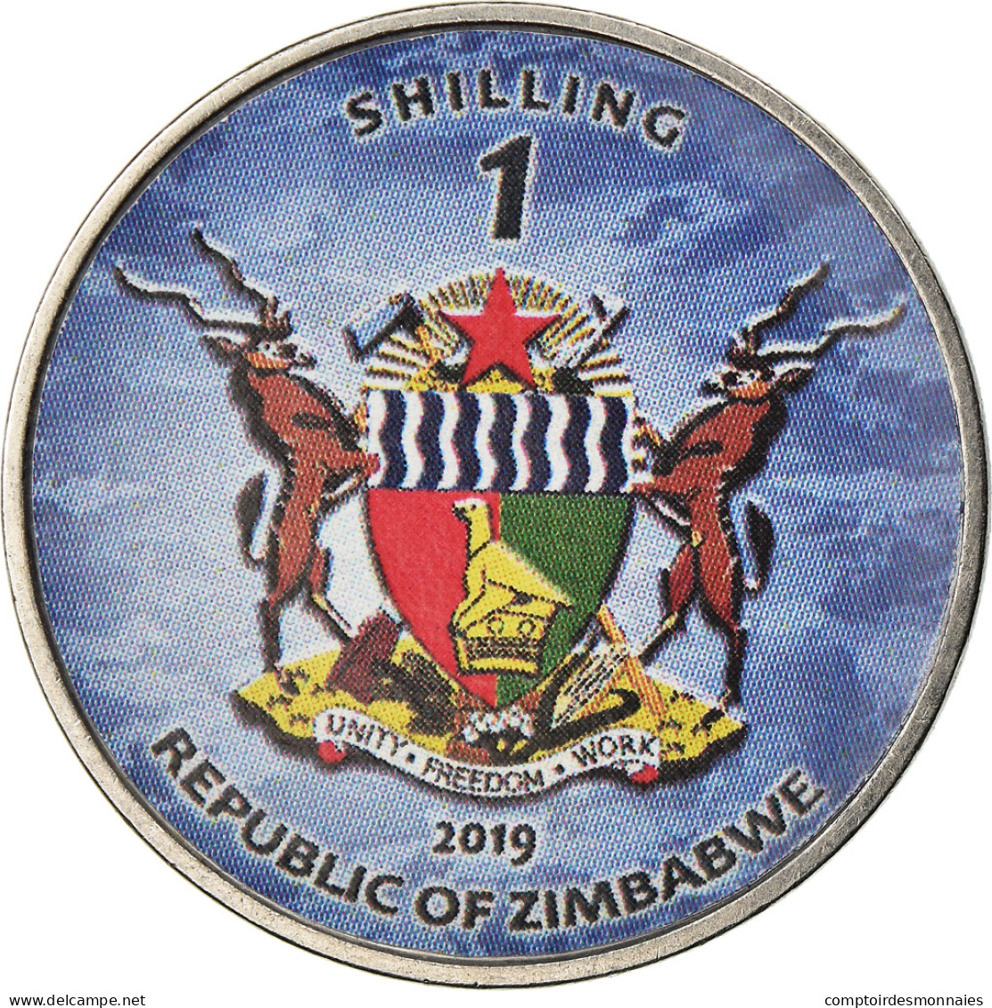 Monnaie, Zimbabwe, Shilling, 2019, Warship -  Porte-avions Kuznetsov, SPL - Zimbabwe