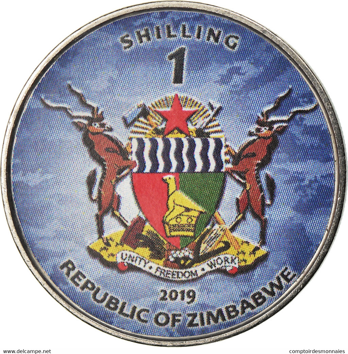 Monnaie, Zimbabwe, Shilling, 2019, Warship -  Porte-avions Kuznetsov, SPL - Simbabwe