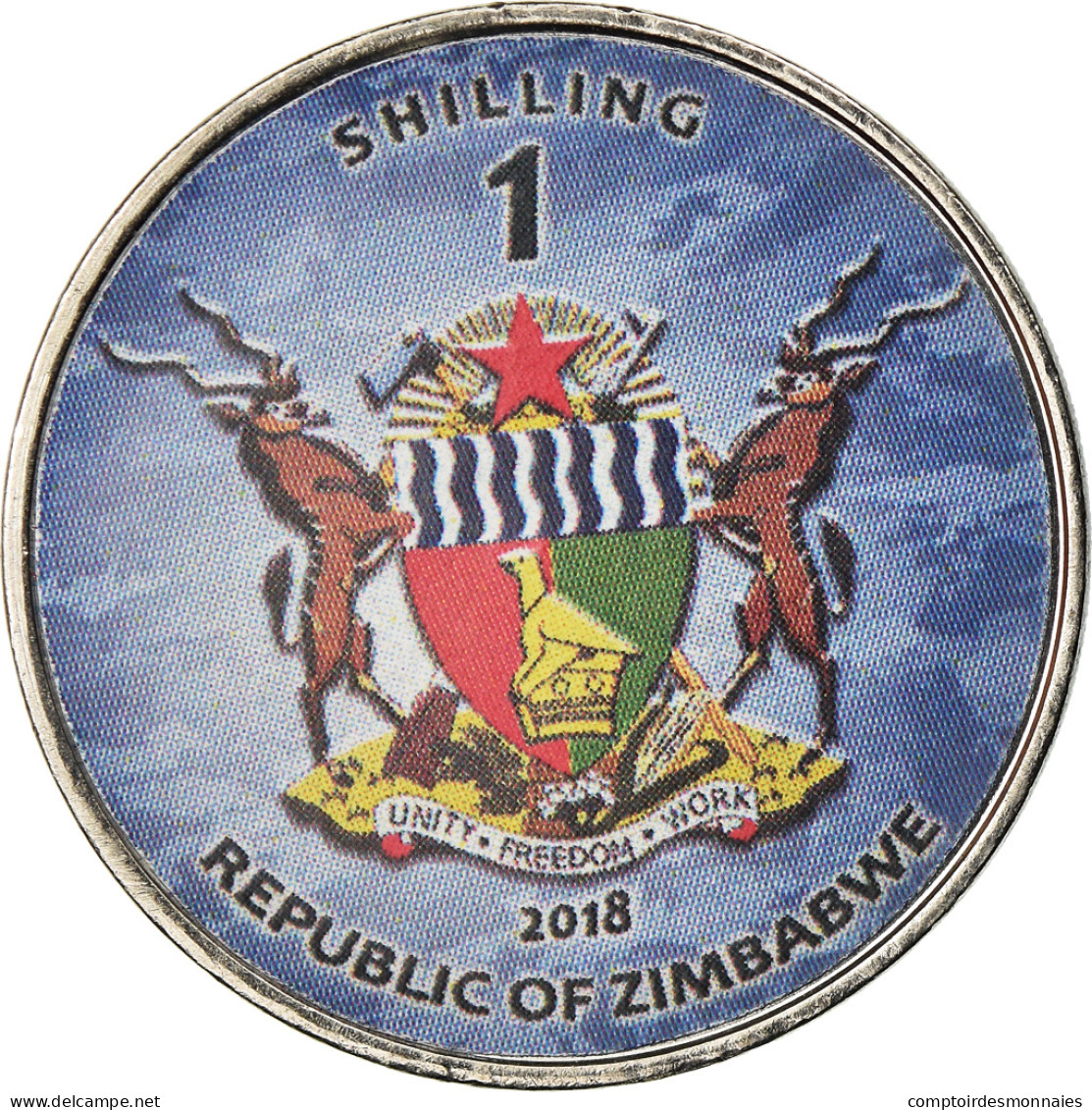 Monnaie, Zimbabwe, Shilling, 2018, Warship -  Destroyer Horizon, SPL, Nickel - Zimbabwe