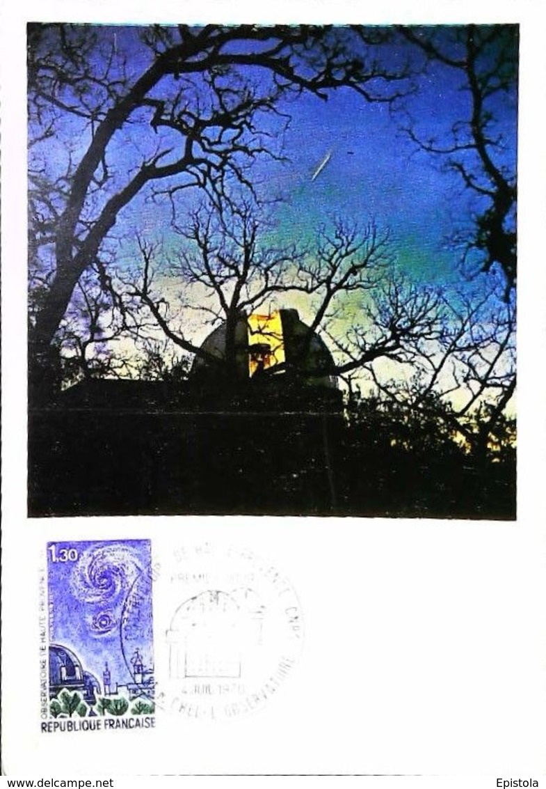 Observatoire De Haute Provence   - Carte Maximum Card  1970 (04 Saint-Michel-l'Observatoire) - Astronomie