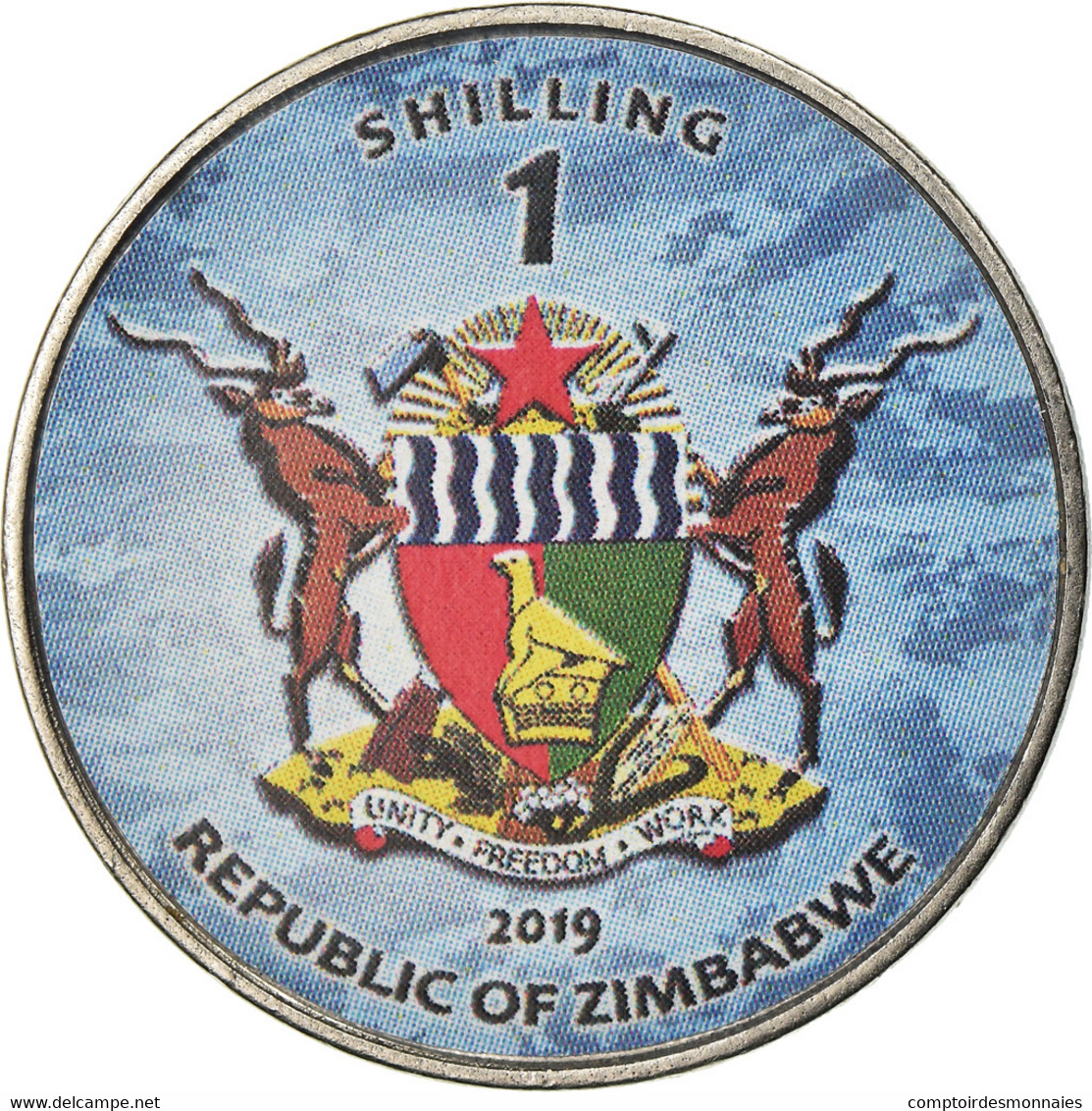 Monnaie, Zimbabwe, Shilling, 2019, Fighter Jet - Foxhound, SPL, Nickel Plated - Zimbabwe