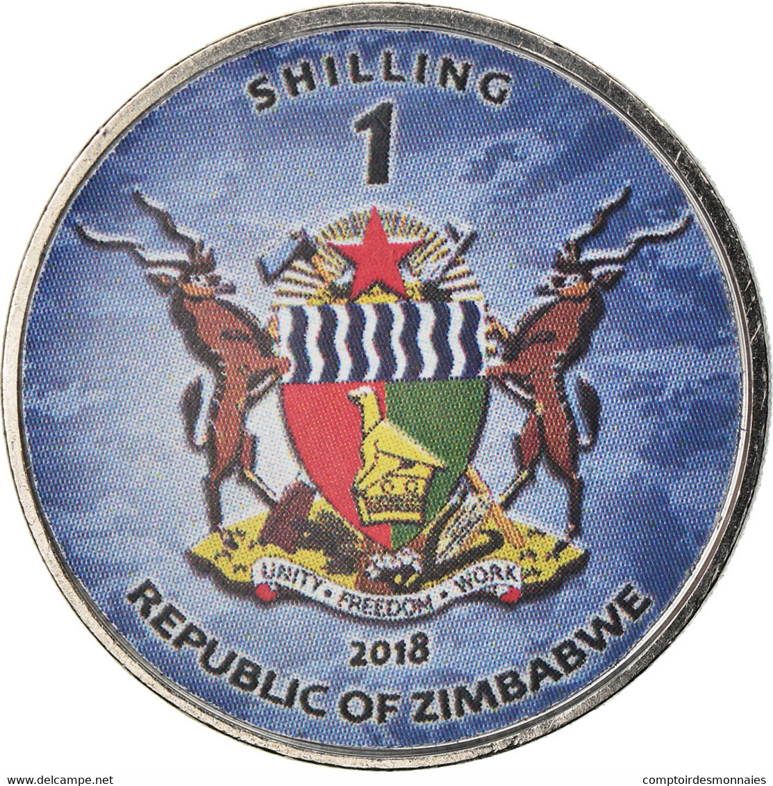 Monnaie, Zimbabwe, Shilling, 2018, Warship -  Destroyer Arleigh Burke, SPL - Zimbabwe