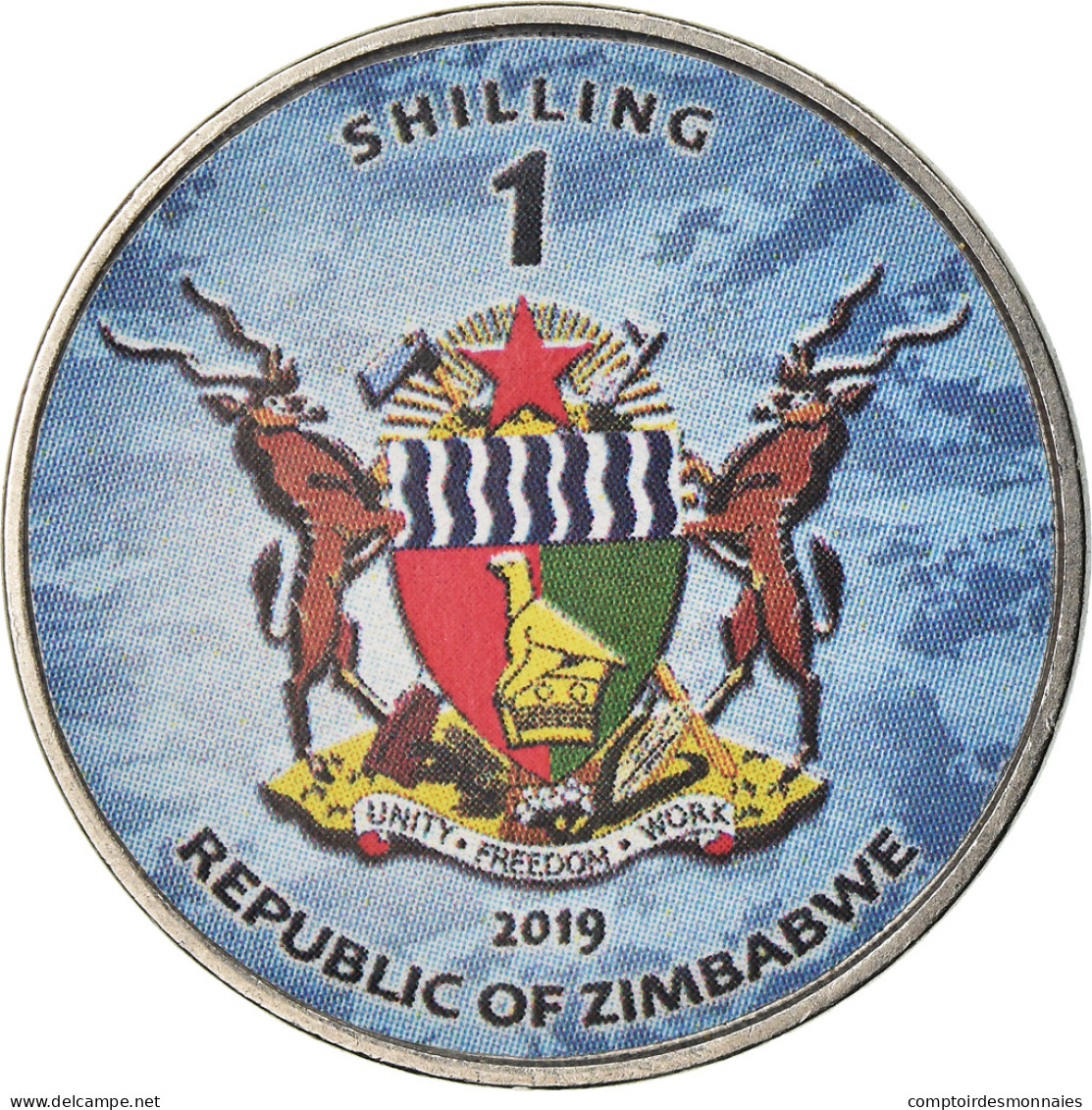 Monnaie, Zimbabwe, Shilling, 2019, Fighter Jet - Fulcrum, SPL, Nickel Plated - Simbabwe