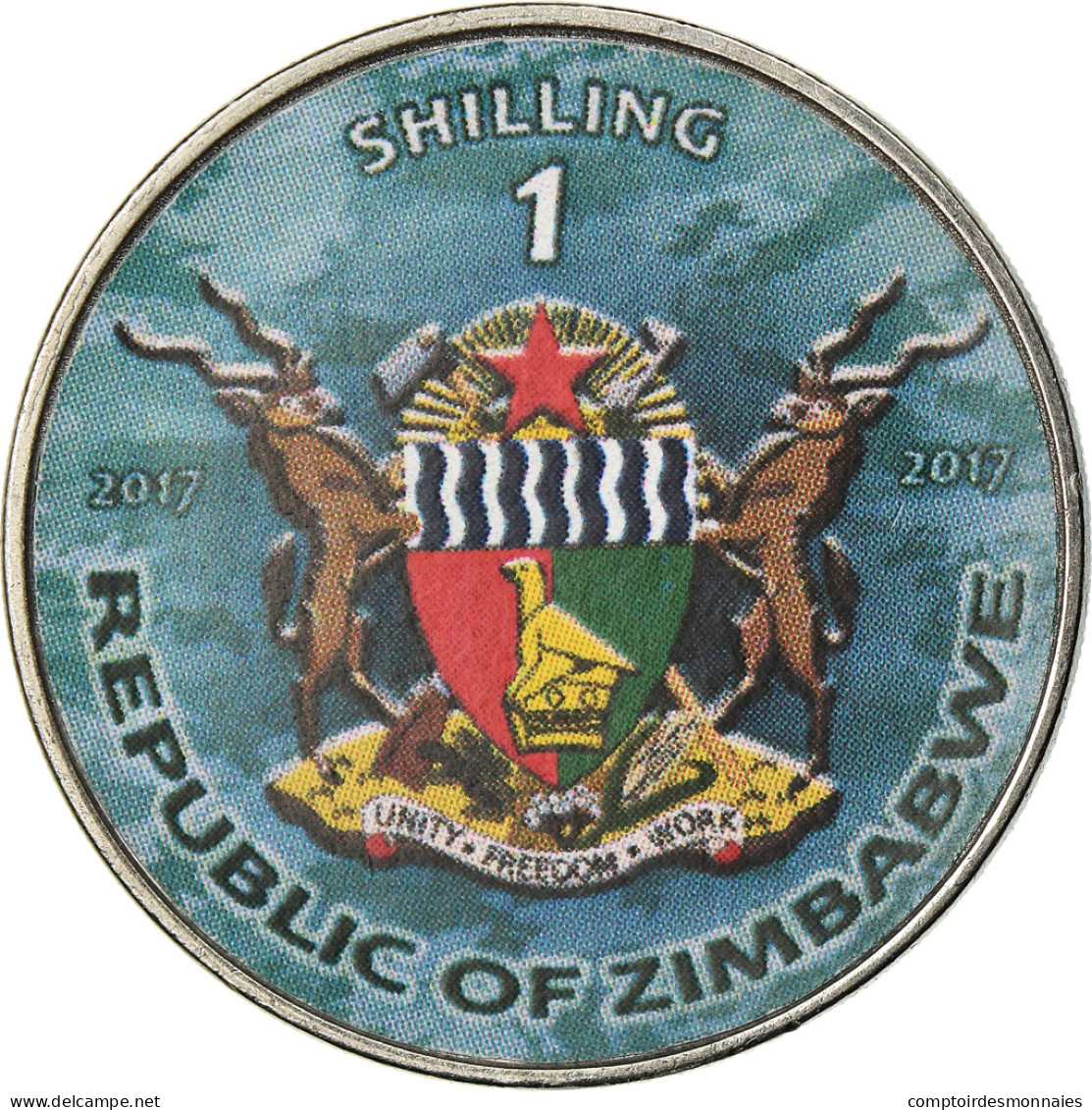 Monnaie, Zimbabwe, Shilling, 2017, Warship -  HSM Dreadnought, SPL, Nickel - Simbabwe