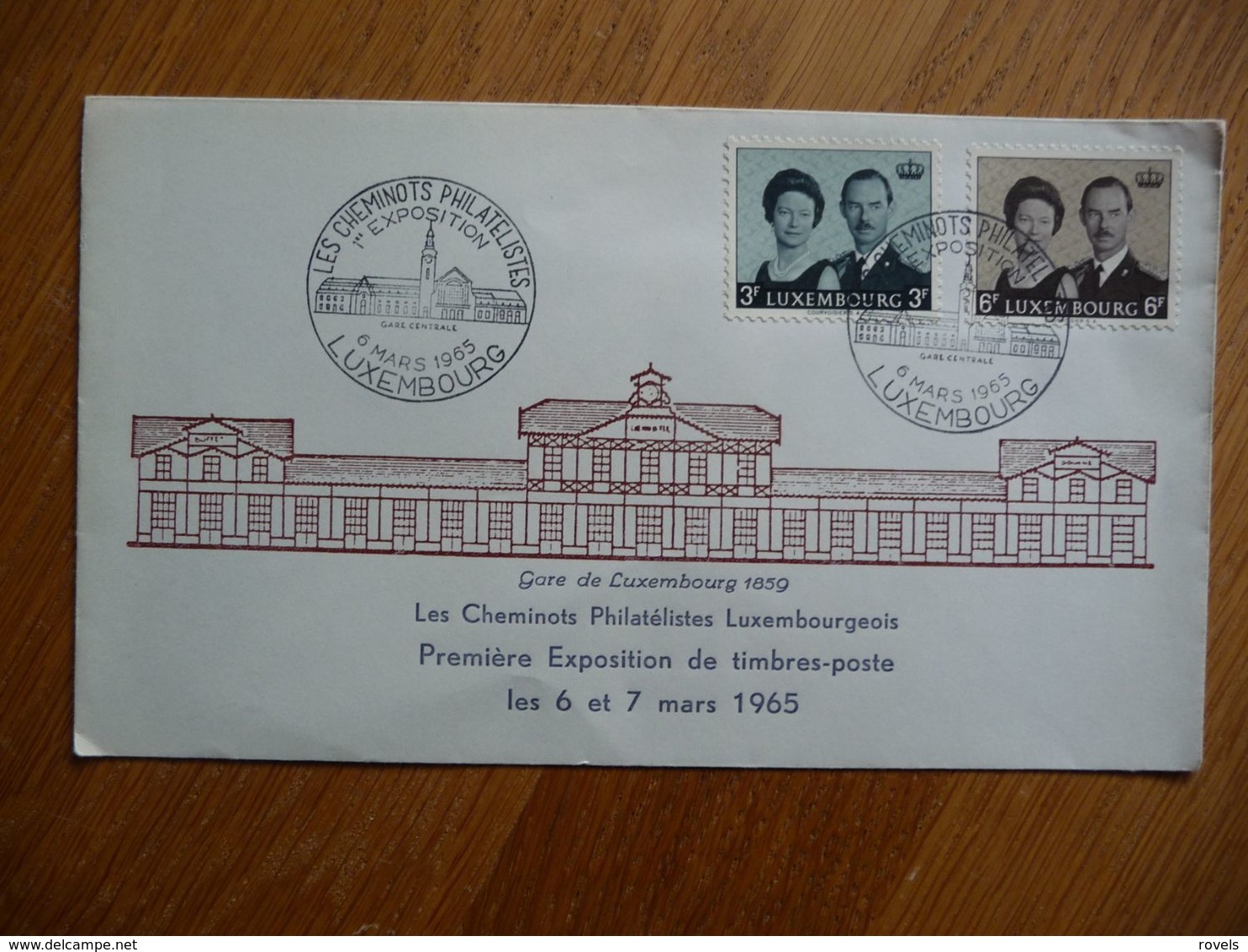 (3) LUXEMBOURG 1965 2 FDC'S PREMIERE EXPOSITION DE TIMBRES-POSTE. - In Gedenken An