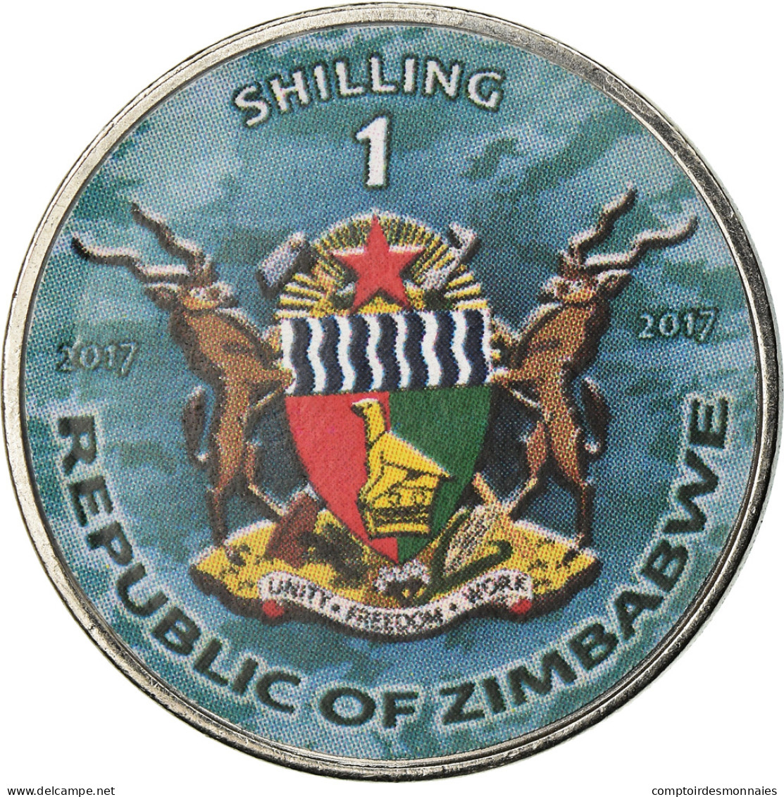 Monnaie, Zimbabwe, Shilling, 2017, Warship -  Aircraft Carrier Nimitz, SPL - Zimbabwe