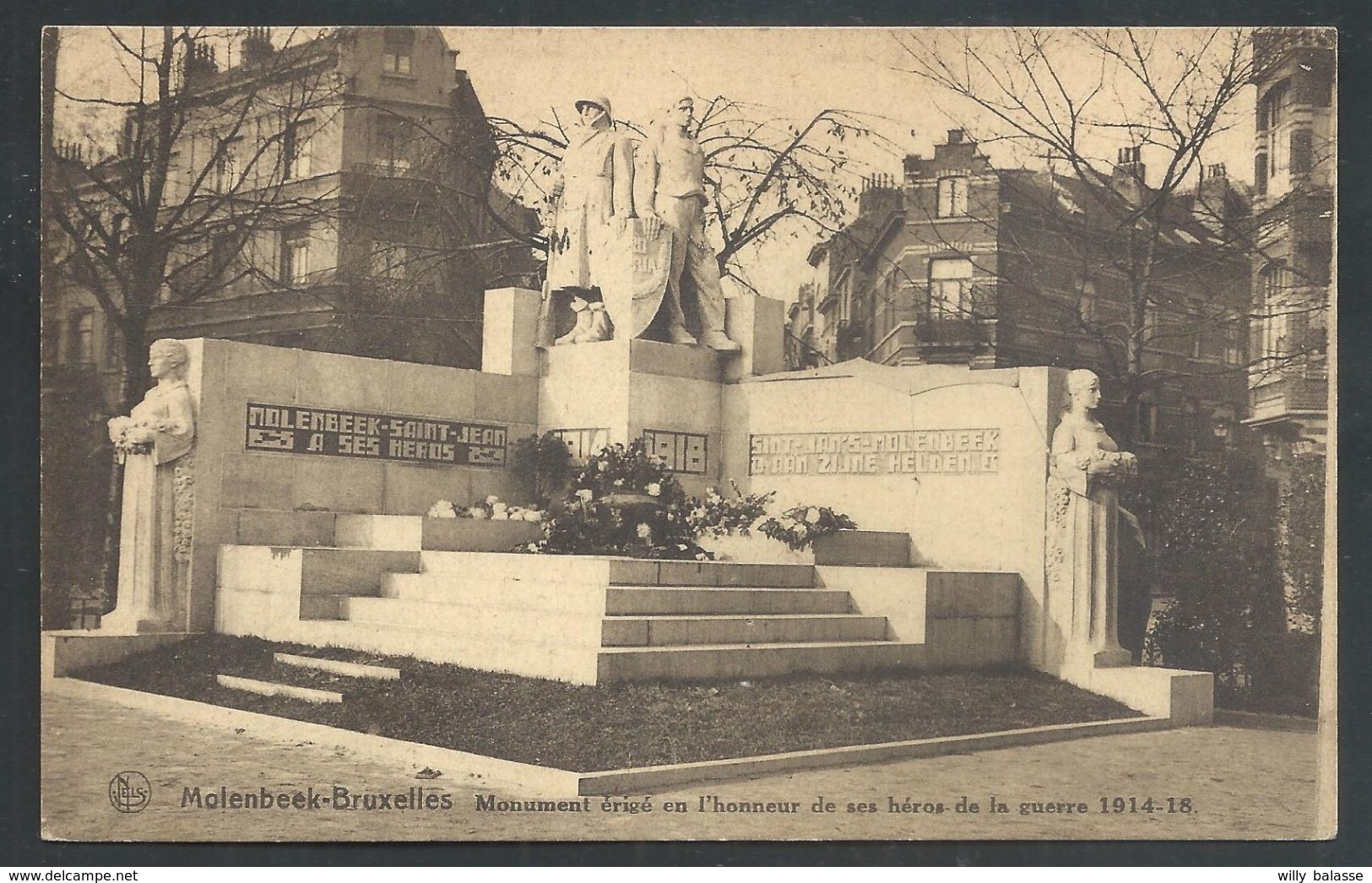 +++ CPA - BRUSSEL - BRUXELLES - MOLENBEEK - Monument érigé En L'honneur De Ses Héros De La Guerre 1914-18  // - Molenbeek-St-Jean - St-Jans-Molenbeek