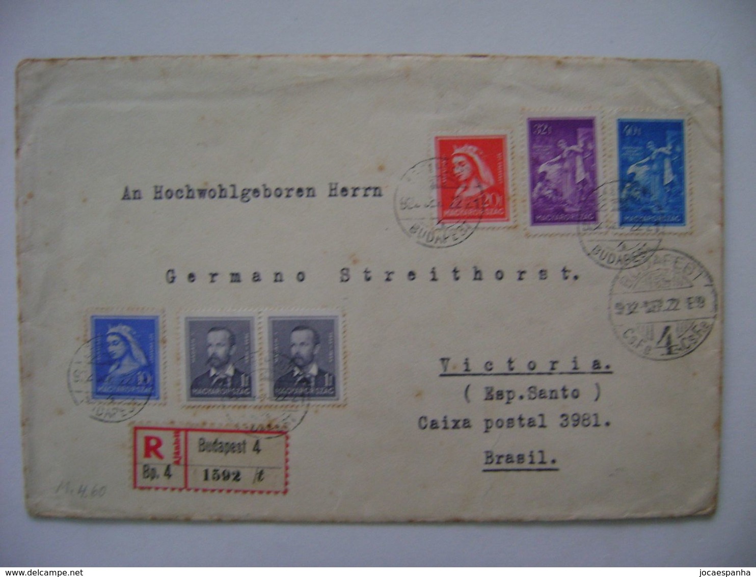 HUNGARY - LETTER SENT FROM BUDAPEST TO VICTORIA (BRAZIL) IN 1932 IN THE STATE - Briefe U. Dokumente