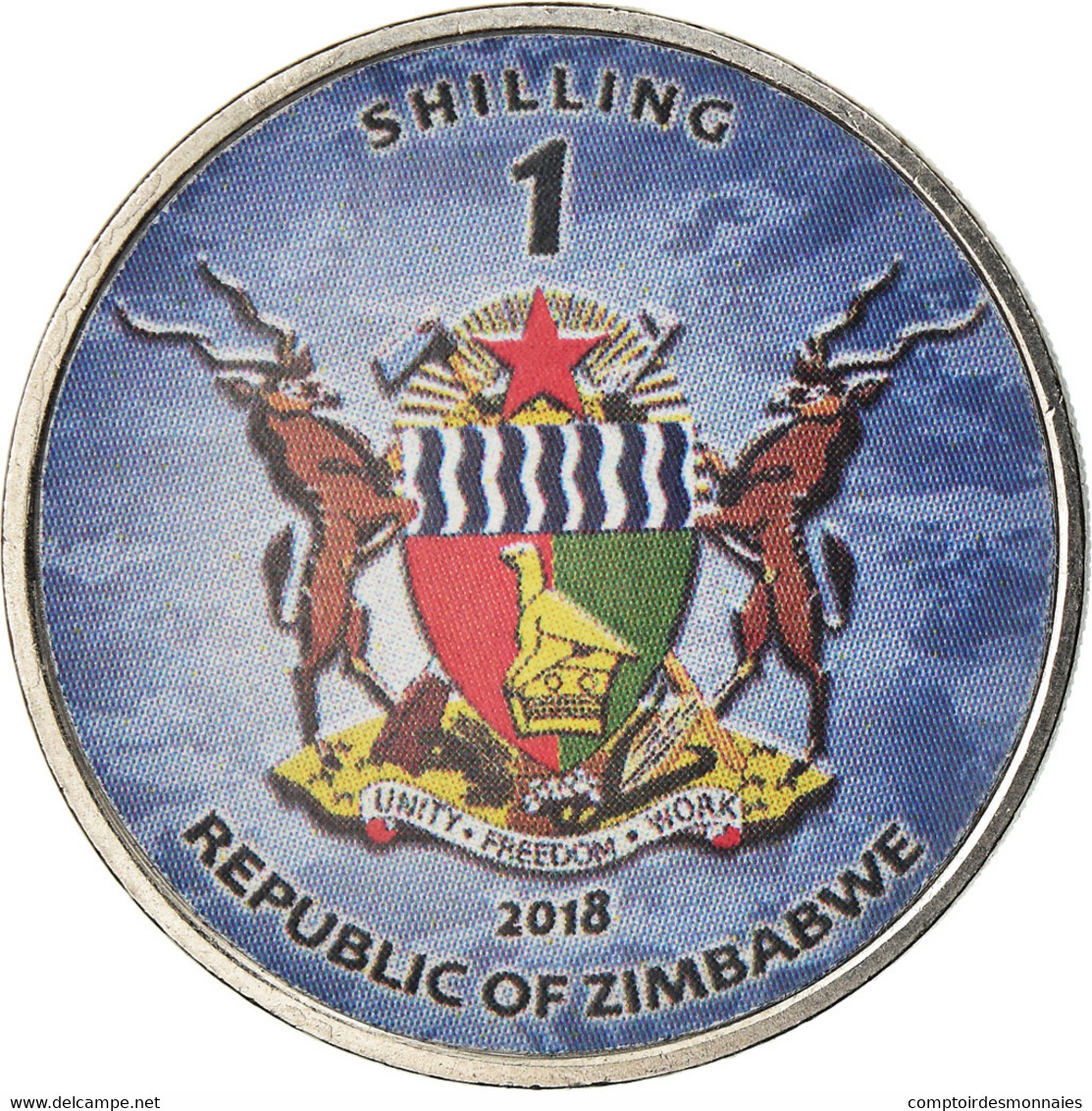 Monnaie, Zimbabwe, Shilling, 2018, Warship -  Destroyer Horizon, SPL, Nickel - Simbabwe