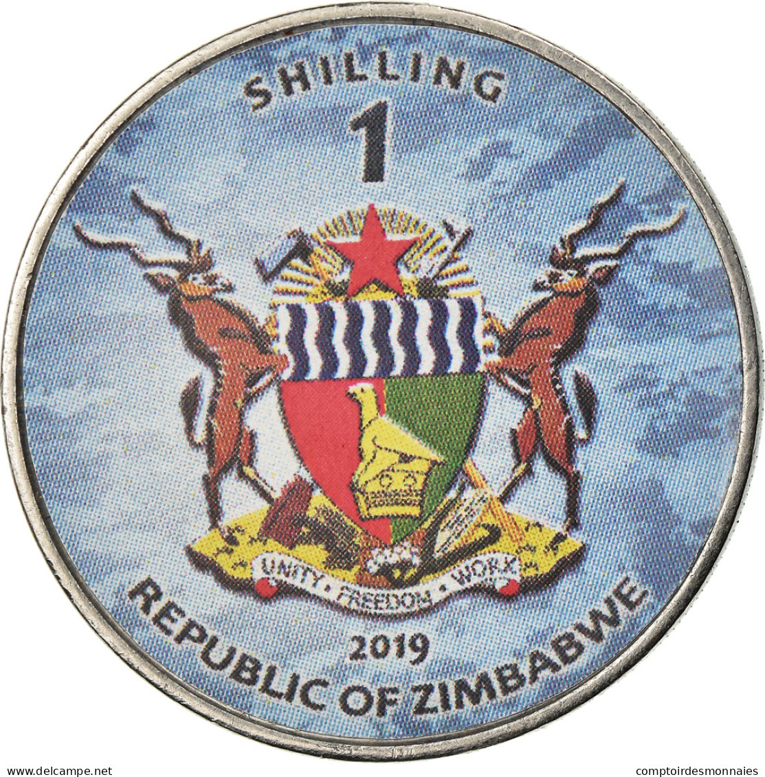 Monnaie, Zimbabwe, Shilling, 2019, Fighter Jet. Hornet, SPL, Nickel Plated Steel - Simbabwe