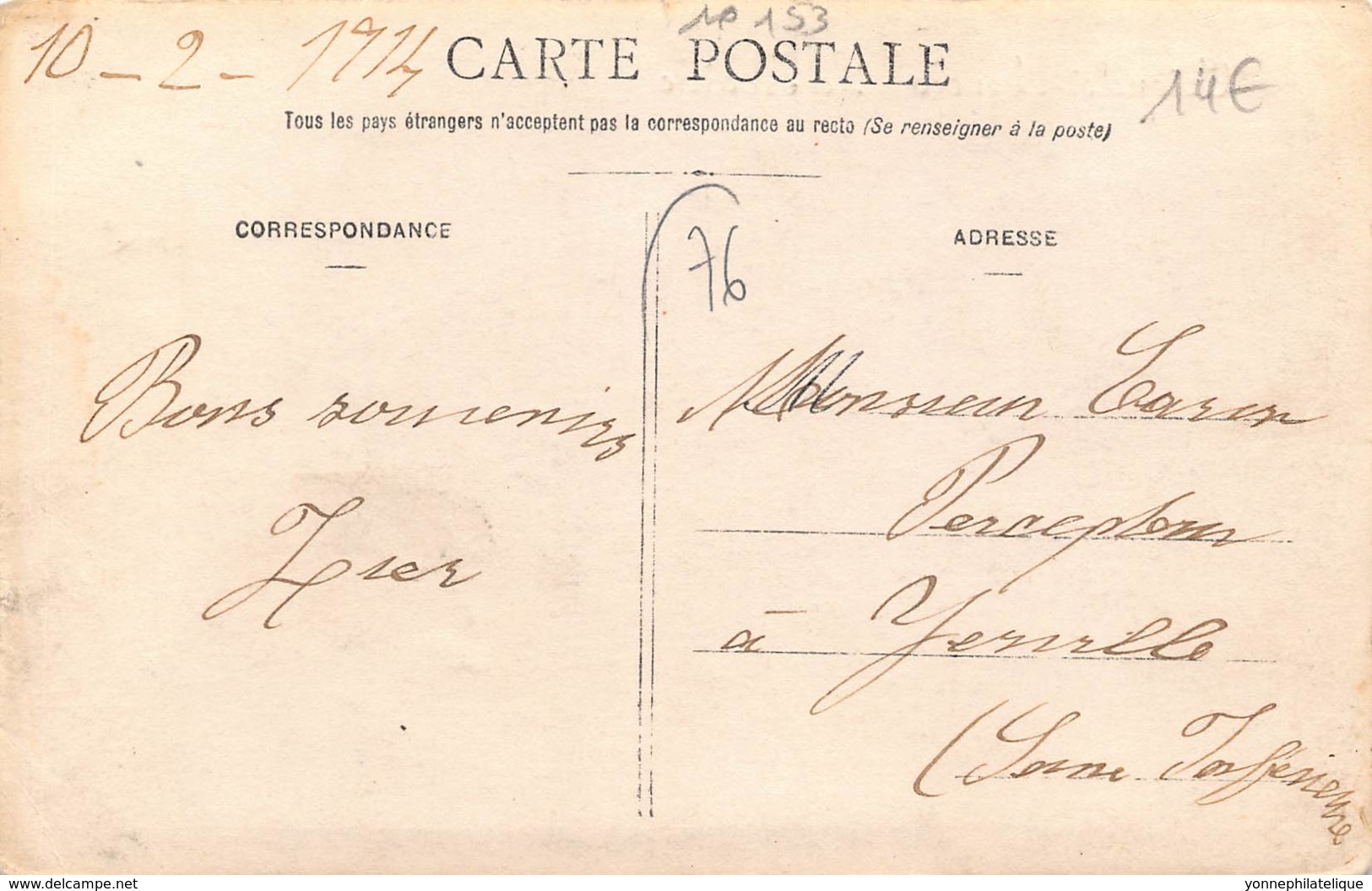 76 - SEINE MARITIME - CRIQUETOT L'ESNEVAL - 10153 - Carte Photo Cachet Du Jour Mairie 1914 - Criquetot L'Esneval
