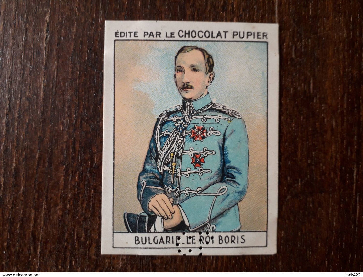 L20/217 Chromo Image Chocolat Pupier. Bulgarie. Le Roi Boris - Sonstige & Ohne Zuordnung