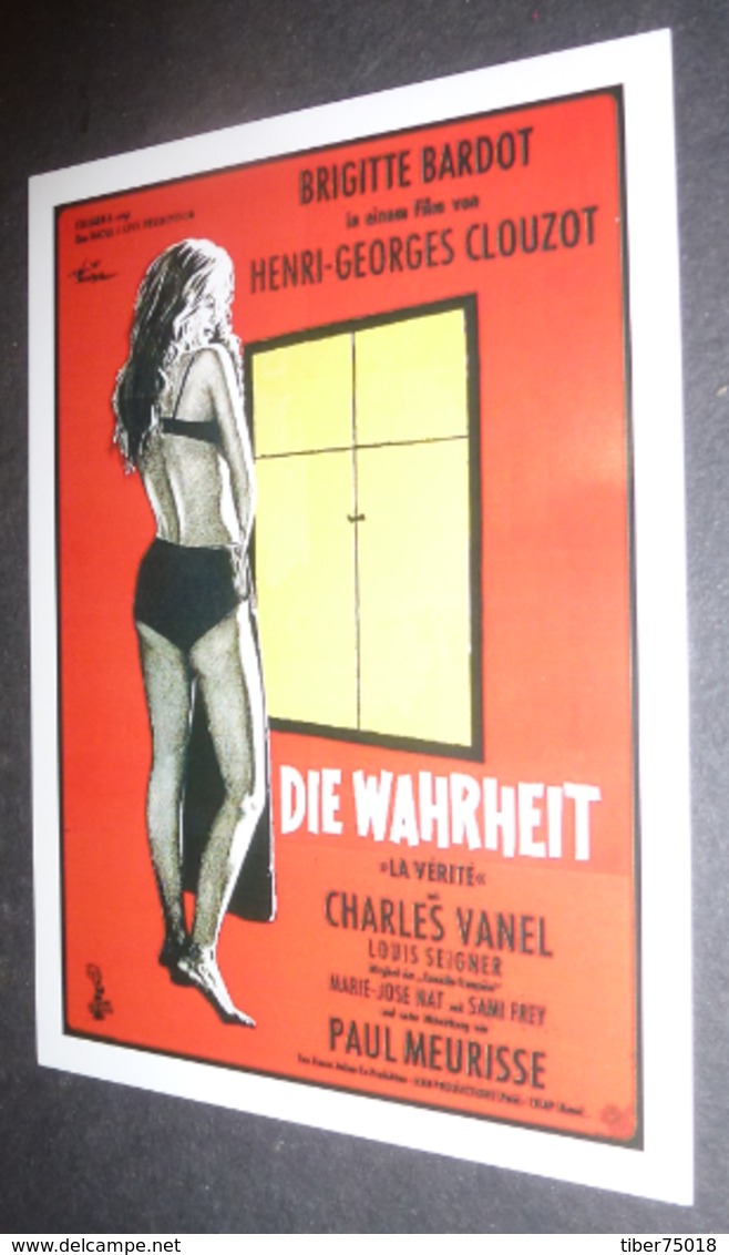 Carte Postale : Brigitte Bardot (film Cinéma Affiche) Die Wahrheit (La Vérité - Henri-Georges Clouzot) - Affiches Sur Carte