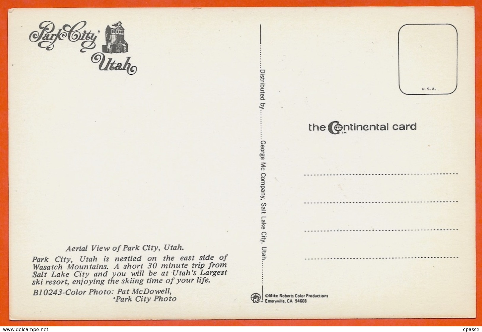 (Lot De 3) CPM Post Card Etats-Unis USA - PARK CITY Utah UT - Autres & Non Classés
