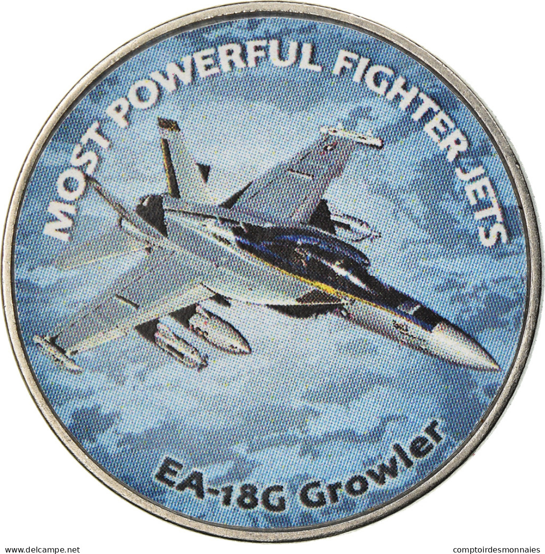 Monnaie, Zimbabwe, Shilling, 2019, Fighter Jet - Growler, SPL, Nickel Plated - Simbabwe