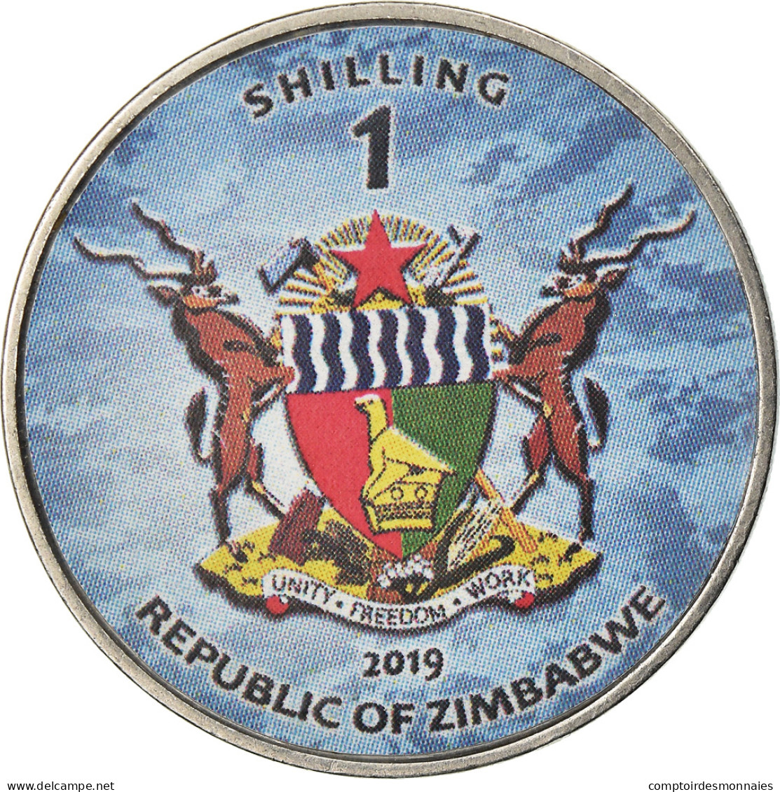 Monnaie, Zimbabwe, Shilling, 2019, Fighter Jet - Growler, SPL, Nickel Plated - Simbabwe