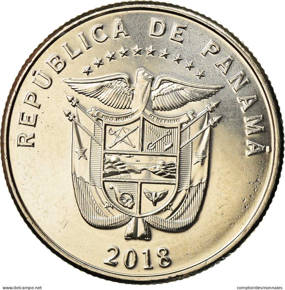 Monnaie, Panama, Justo Arosemena, 1/4 Balboa, 2018, Colorised, SPL - Panama