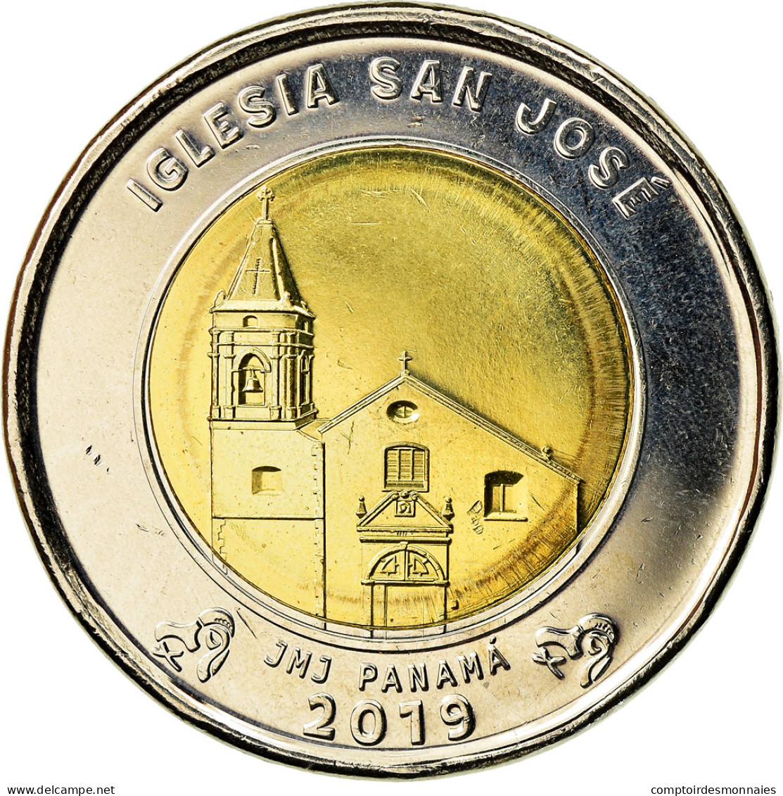 Monnaie, Panama, Eglise San José, Balboa, 2019, SPL, Bi-Metallic - Panamá