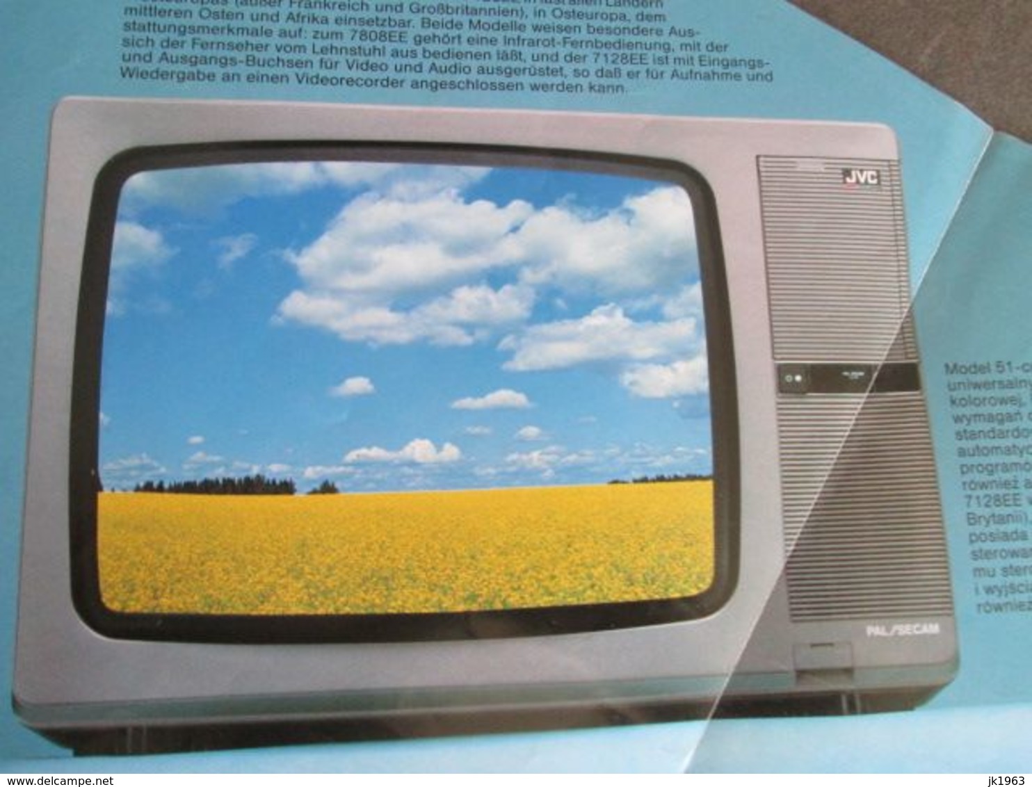 JVC TELEVISION, 7808EE, 7128EE, ORIGINAL BROCHURE, PRINTED IN JAPAN - Television