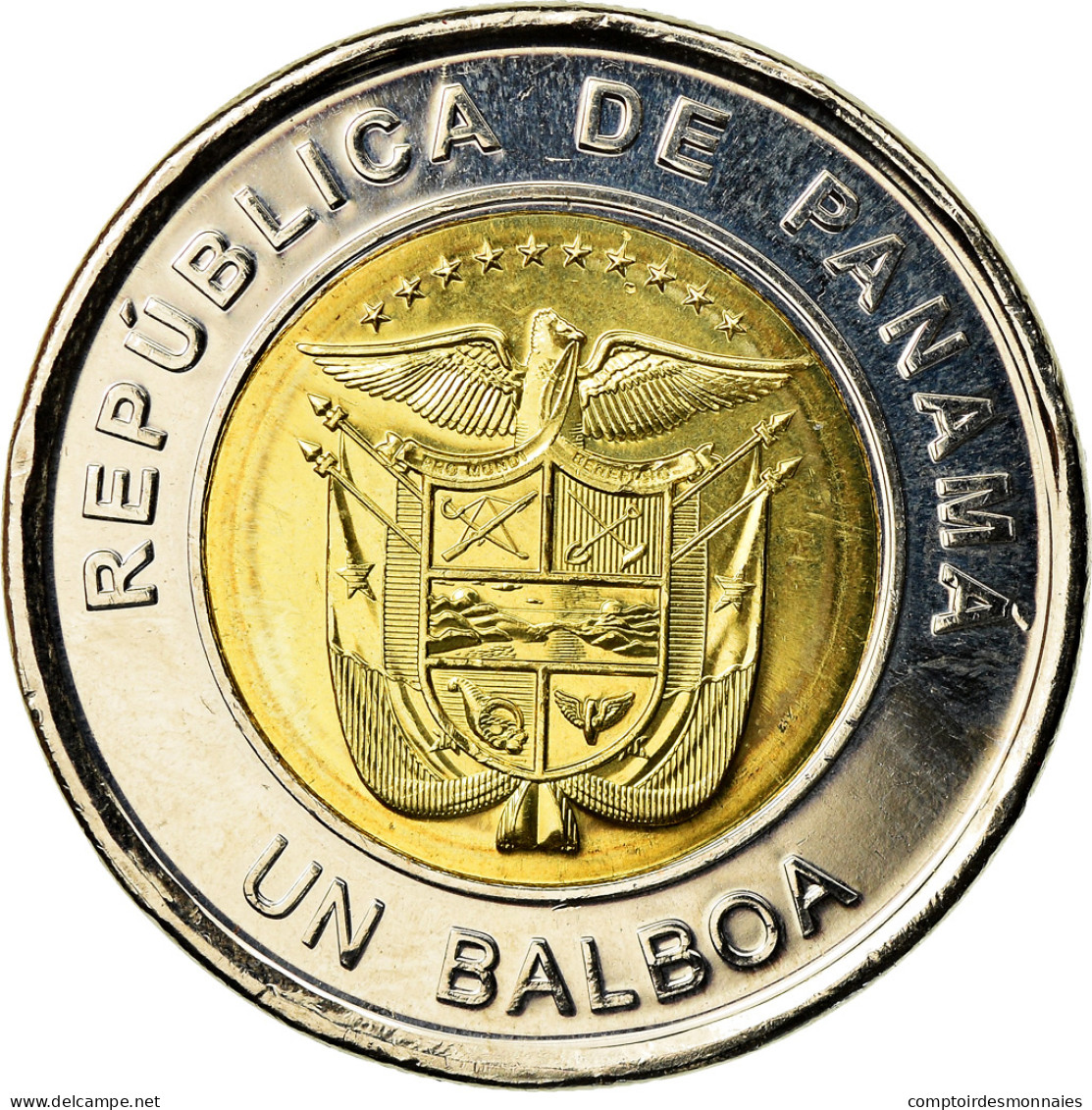 Monnaie, Panama, Eglise Santa Ana, Balboa, 2019, SPL, Bi-Metallic - Panama