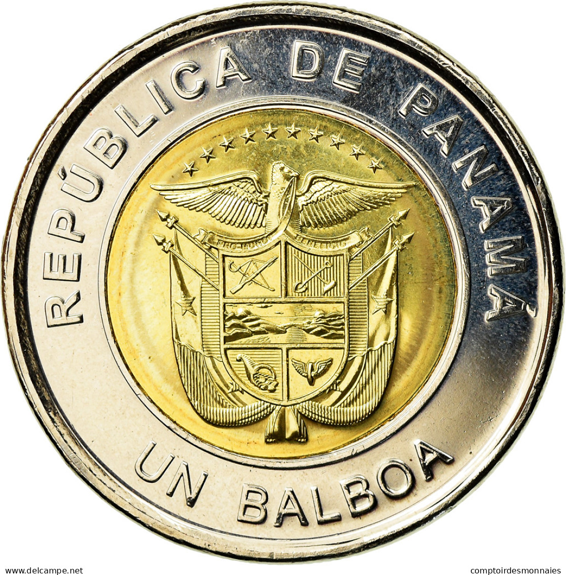 Monnaie, Panama, Eglise San Francisco De Asis, Balboa, 2019, SPL, Bi-Metallic - Panamá