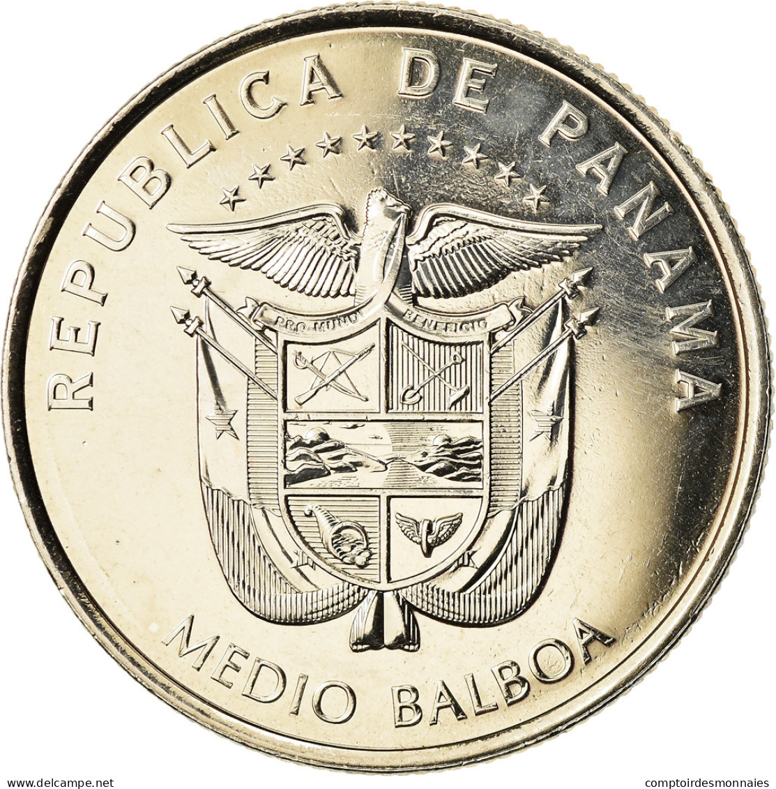 Monnaie, Panama, Couvent De San José, 1/2 Balboa, 2015, SPL, Copper-Nickel Clad - Panamá