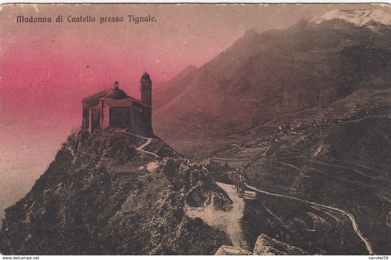 TIGNALE-BRESCIA-LAGO DI GARDA-MADONNA DEL CASTELLO-CARTOLINA NON VIAGGIATA-ANNO 1915-1925 - Brescia