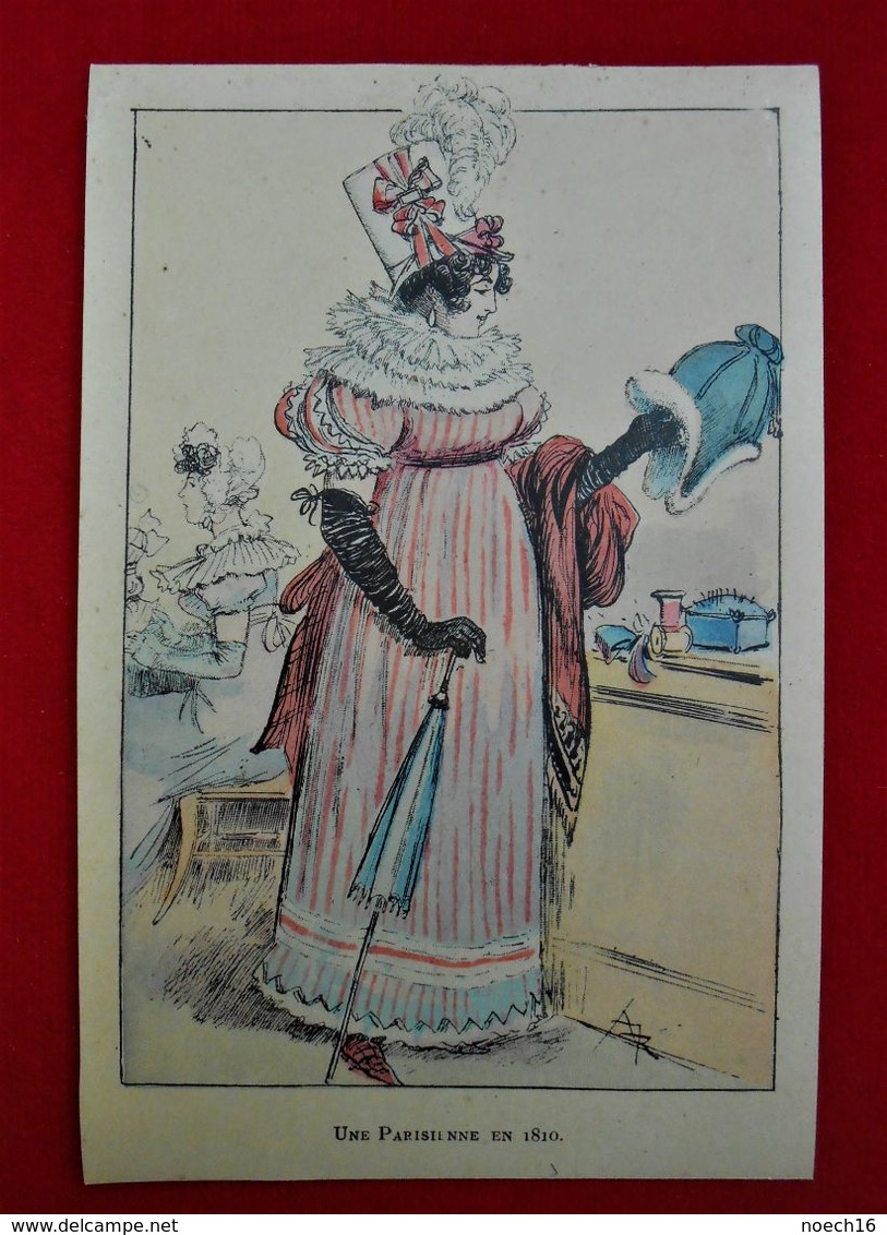 CPA Illustrateur A Robida/ Femme - Mode - "Une Parisienne En 1810" - Robida