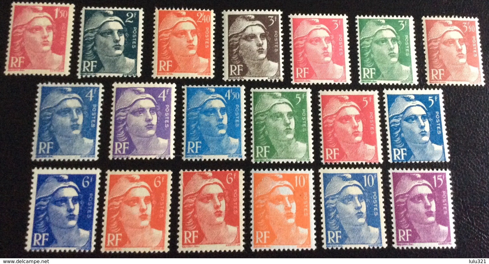 N° 712  A  724   NEUF ** SANS  CHARNIÈRE ( LOT:1331 ) - 1945-54 Marianne (Gandon)