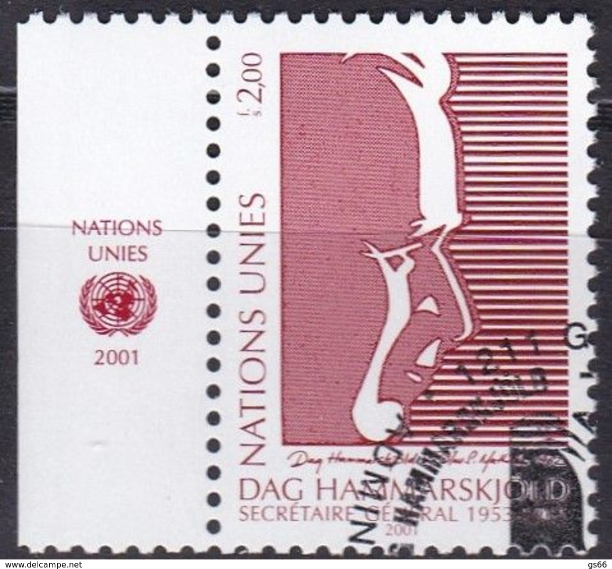 UNO-Genf, 2001, 423,  40. Todestag Von Dag Hammarskjöld. USED FIRST DAY **, - Gebruikt