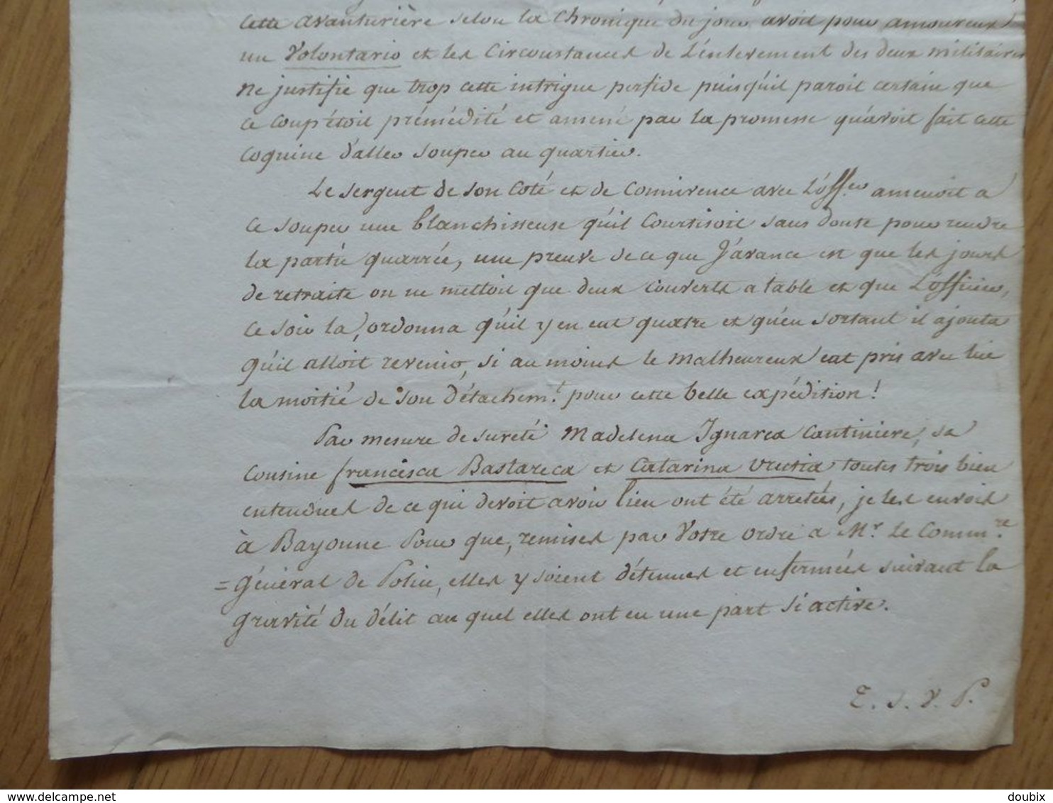 General GOGUET (1813) ESPAGNE Spana IRURITA Baztan ELIZONDO EMPIRE Napoleon - Autographe AUTOGRAFO - Autres & Non Classés