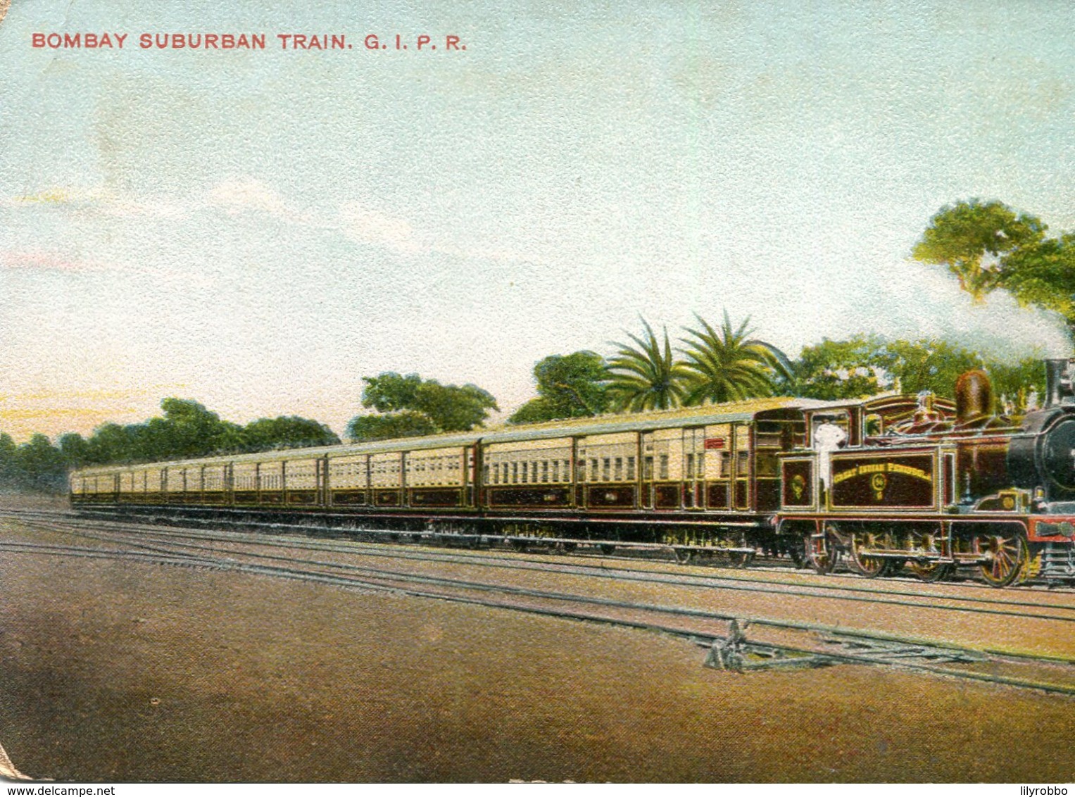 INDIA - Bombay Surburban Train G.I.P. Railway - Artcard - Trains