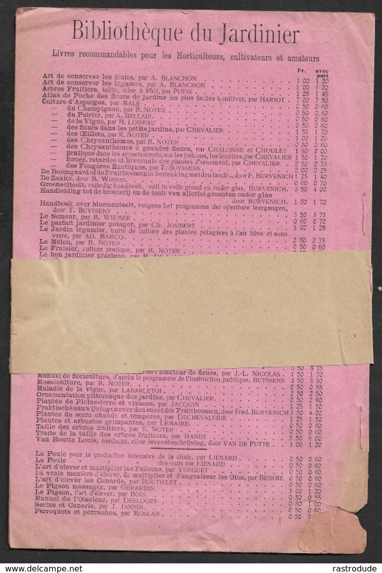 1911 BELGIQUE - PRÉOBLITÉRÉ 2C ST.DENIS WESTREM  IMPRIMÉ ILLUSTRÉ PUBLICITÉ  - PLANTES POUR GARNITURE, HORTICOLE, FLEURS - Roller Precancels 1910-19