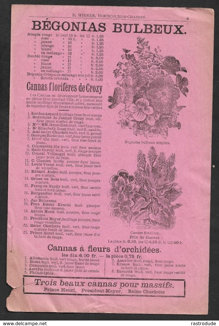 1911 BELGIQUE - PRÉOBLITÉRÉ 2C ST.DENIS WESTREM  IMPRIMÉ ILLUSTRÉ PUBLICITÉ  - PLANTES POUR GARNITURE, HORTICOLE, FLEURS - Roulettes 1910-19