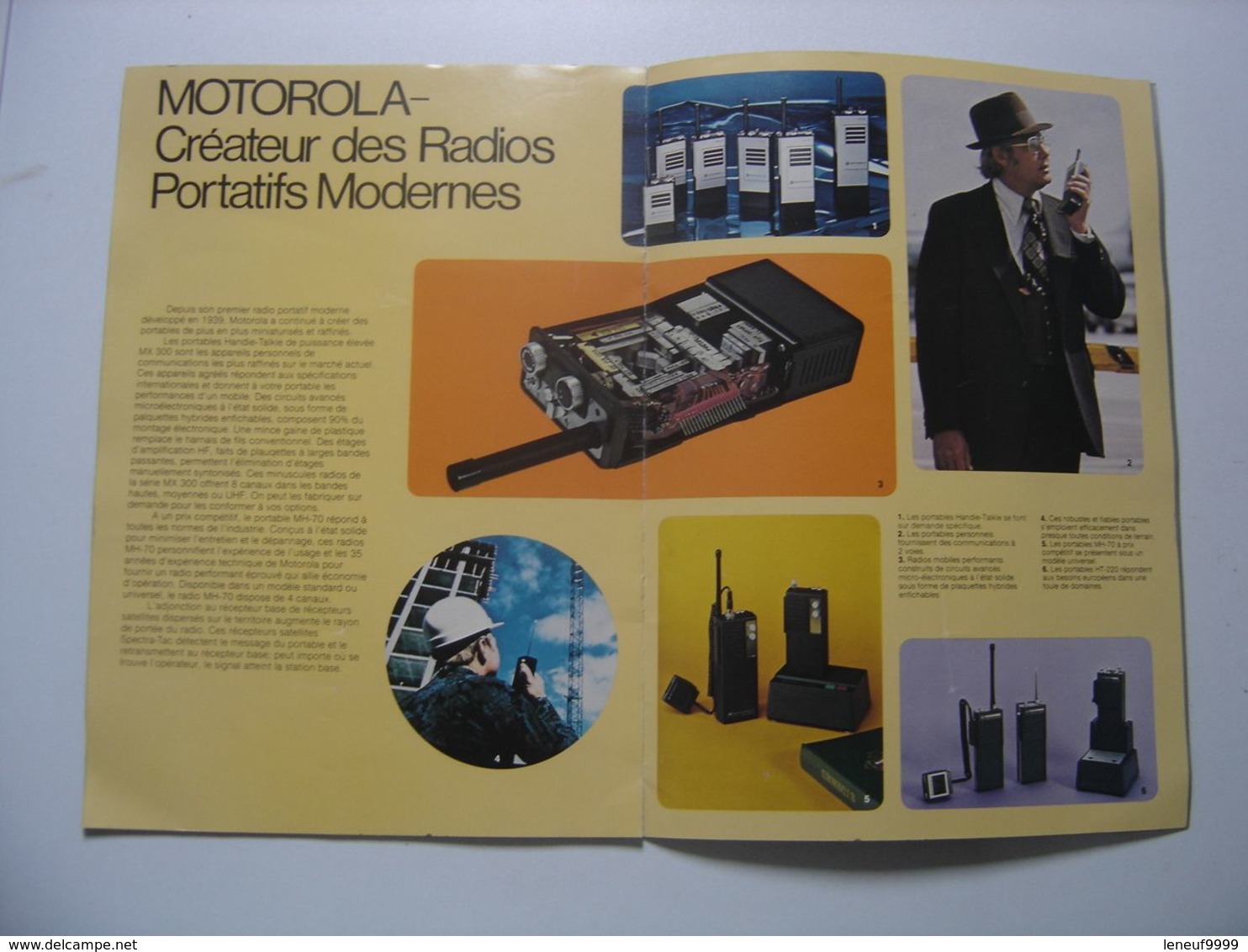 1976 Guide Prospekt MOTOROLA En EUROPE Telephone Telephonie RADIO MOBILE - Machines