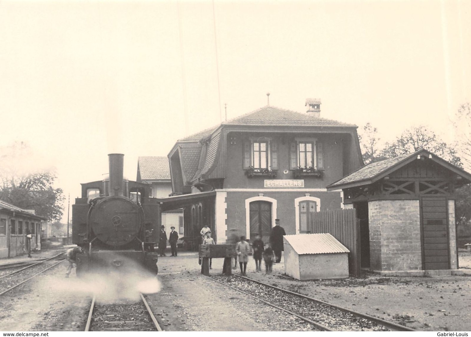 BVA - Gare D'Echallens 1925 - Lausanne - Echallens - Bercher - LEB - L.E.B.  - Ligne De Chemin De Fer Train - - Bercher