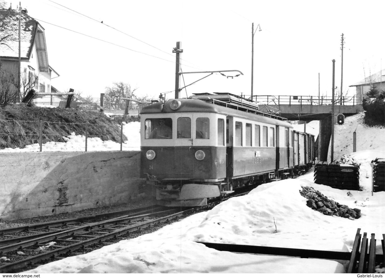 BVA - Echallens Mixte De Bercher - Lausanne - Echallens - Bercher - LEB - L.E.B. Ligne De Chemin De Fer Train - Bercher