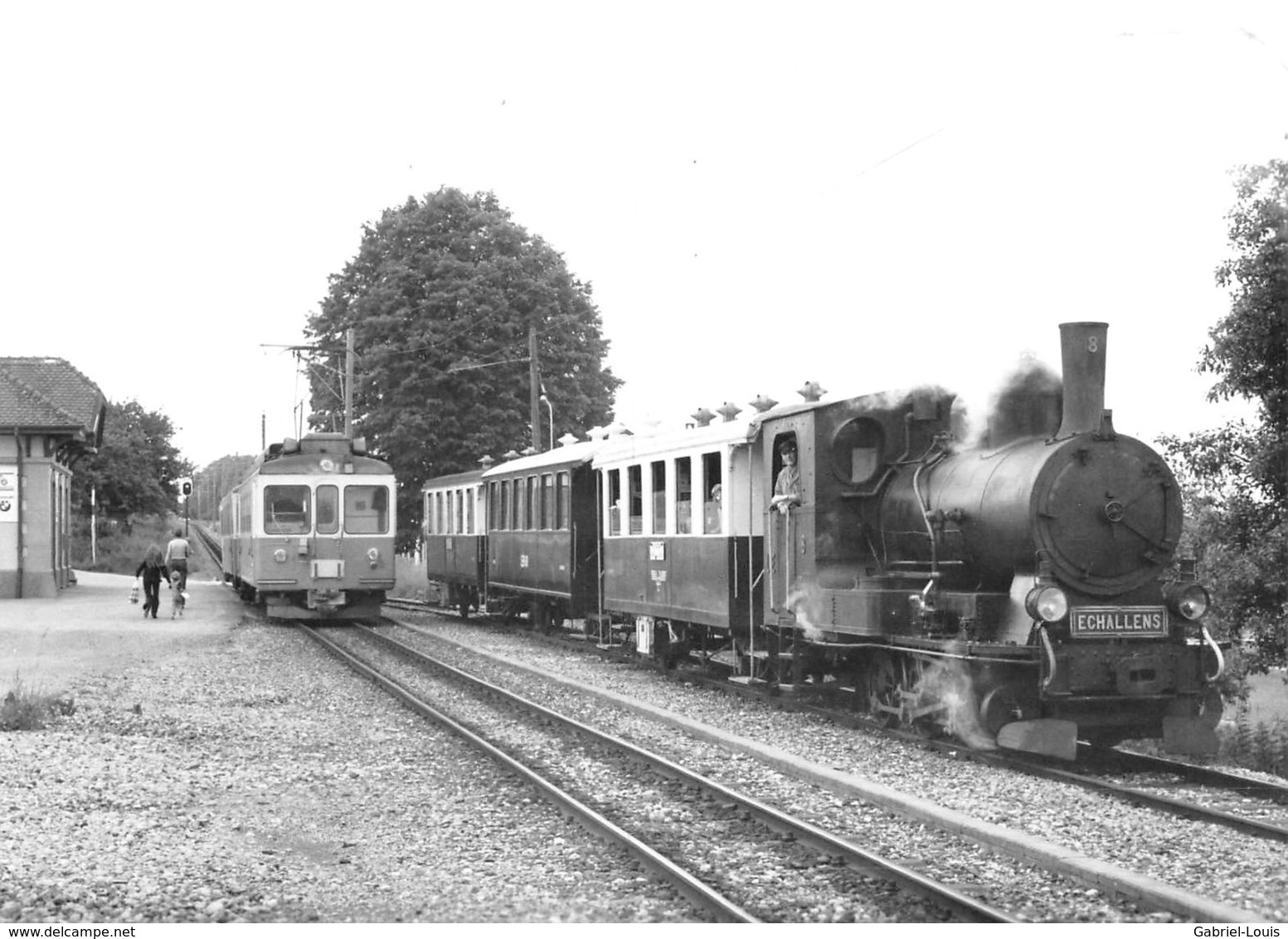 BVA - Assens Croisement - Lausanne - Echallens - Bercher - LEB - L.E.B. Ligne De Chemin De Fer Train - Assens