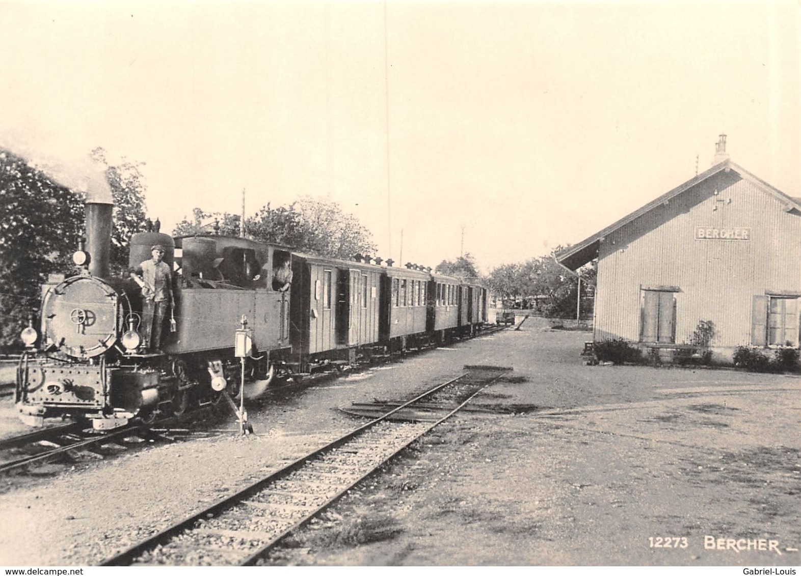 BVA - Gare De Bercher Vers 1930 - Lausanne - Echallens - Bercher - LEB - L.E.B. Ligne De Chemin De Fer Train - Bercher