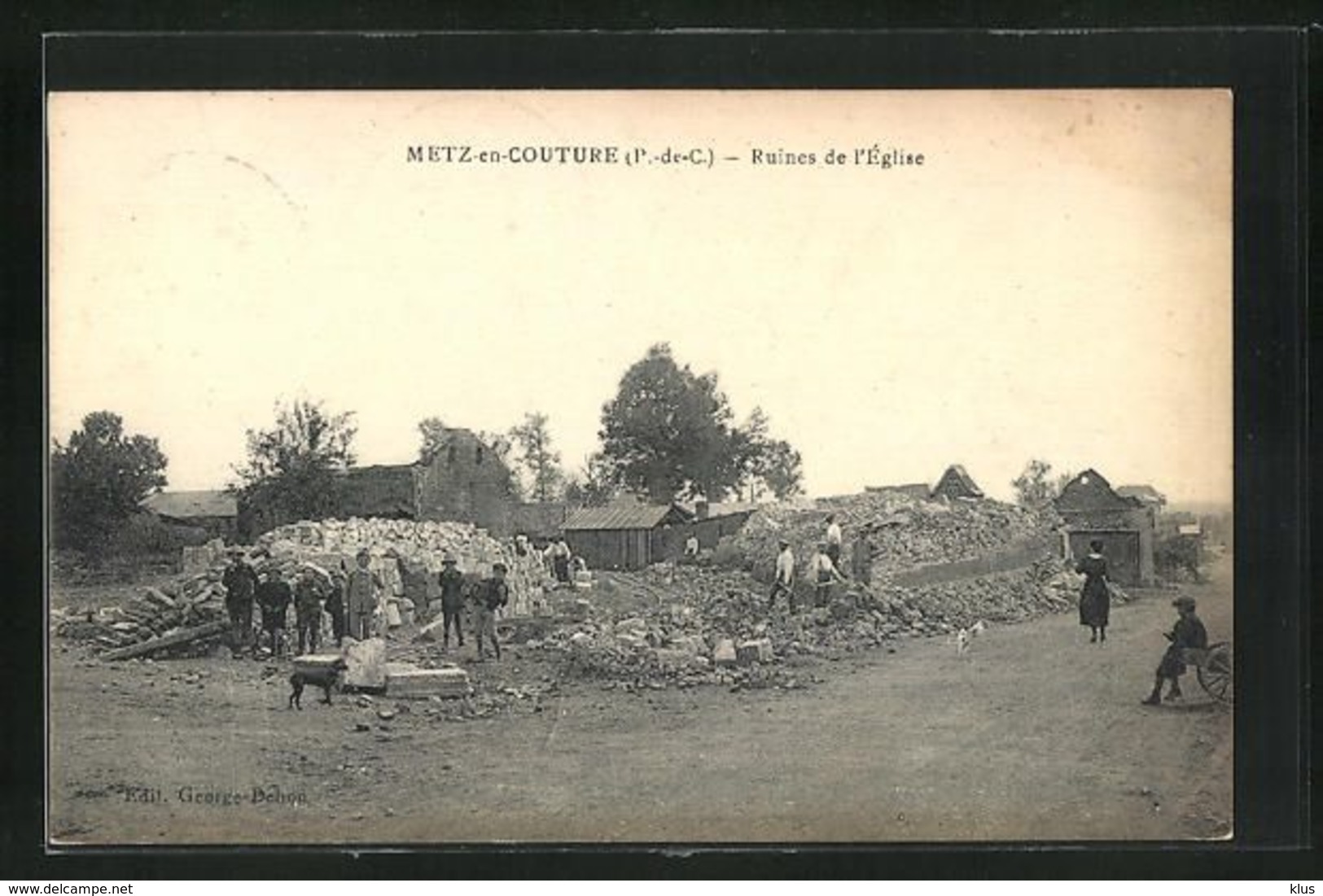 Metz-en-Couture, Ruines De L'Église RARE - Sonstige & Ohne Zuordnung