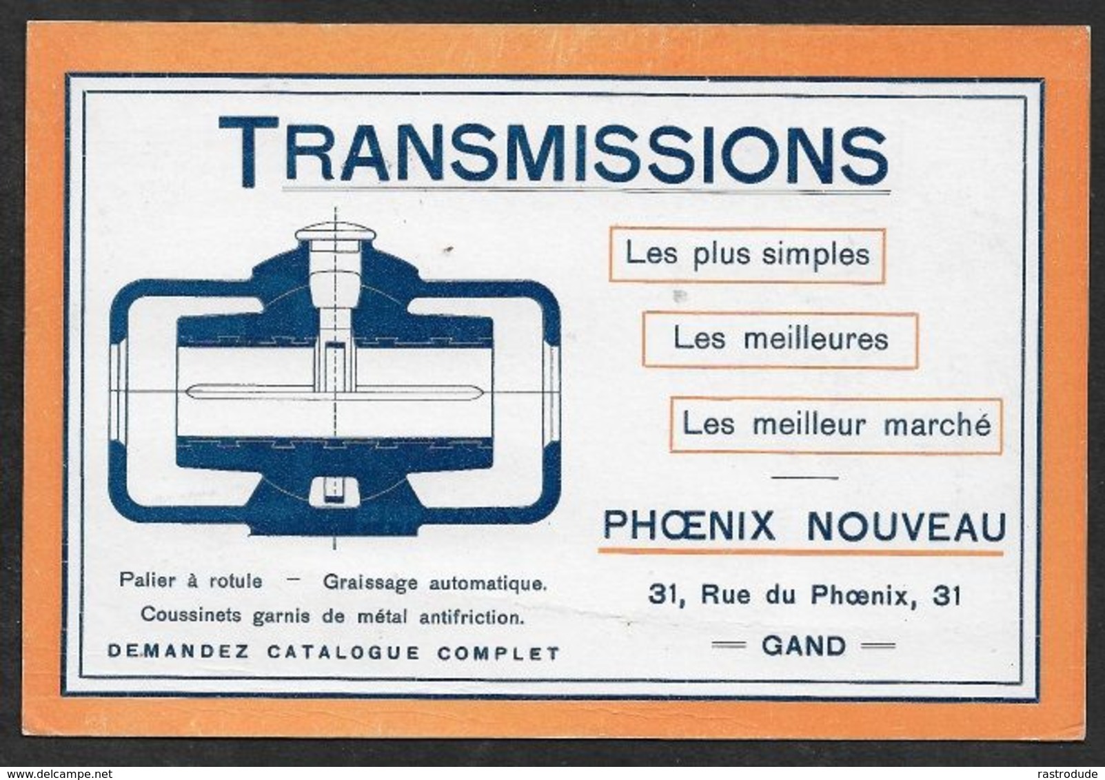 1901 BELGIQUE - PRÉOBLITÉRÉ CP A GAND  - IMPRIMÉ ILLUSTRÉ PUBLICITÉ  - CONSTRUCTION DE MACHINES A VAPEUR - Roulettes 1900-09